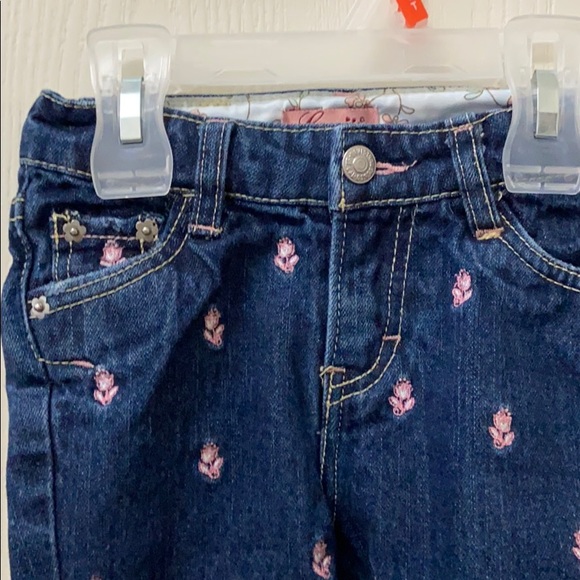 Levi’s Dark Blue Distressed Flowered Denim Shorts - Picture 2 of 7